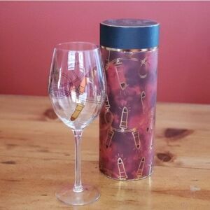 Papyrus Shine The Light Lipstick Novelty Wine Glass Gift Box Holidays Christmas